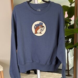 BUC-EE’S Blue Sweatshirt with Cartoon Patch